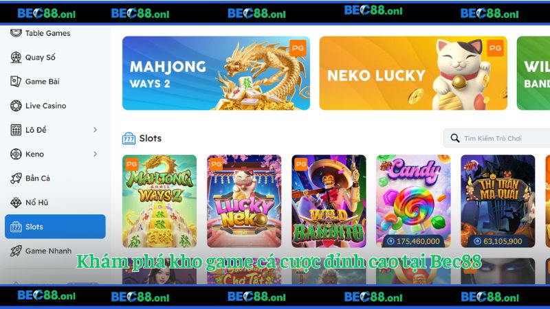 Tận hưởng kho game đỉnh cao khi giới thiệu BEC88