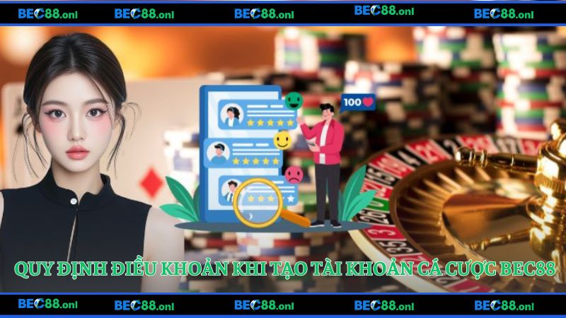 Quy định điều khoản khi tạo tài khoản cá cược BEC88